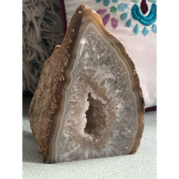 Unbranded Unisex Home Decor Brown Agate Geode - Picture 1 of 11